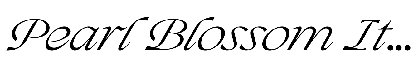 Pearl Blossom Italic